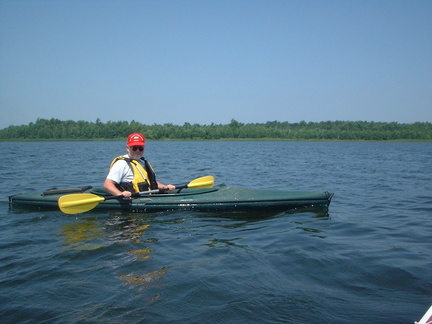 dad green kayak